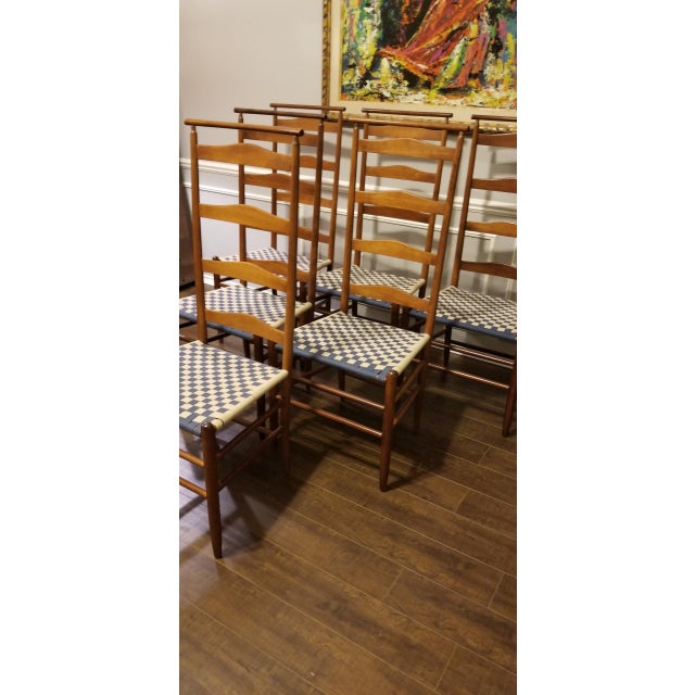 Vintage Nichols & Stone Shawl Ladderback Chairs Set of 6 Chairish