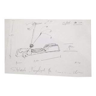 Mendler Hans, Leonberg Bench Design Ball Game 9/99, 1999, Ink For Sale