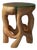 Wood Sculptural Side Table by Logniture For Sale