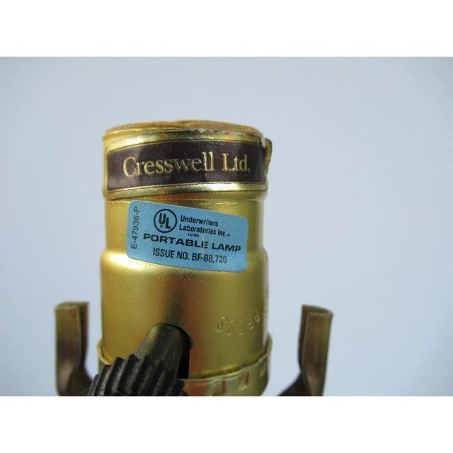 Vintage C1970's Mid-Century Modern Plaster Zig-Zag Tiered Lamp For Sale - Image 11 of 13