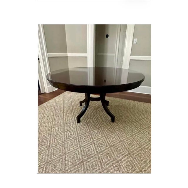 1990s Mahogany Dining Table For Sale - Image 5 of 6