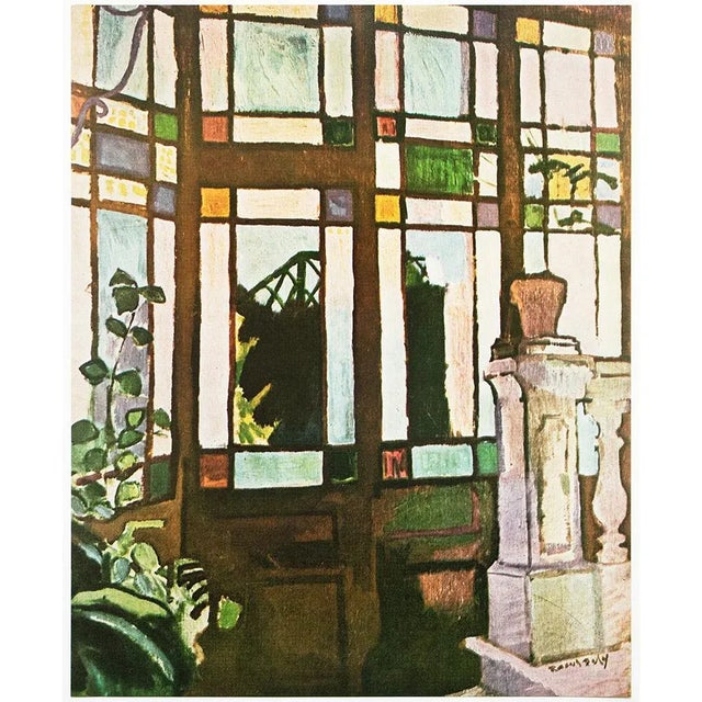 Paper 1970 After Raoul Dufy "Window With Coloured Glasses", Full-Color Parisian Print For Sale - Image 7 of 7