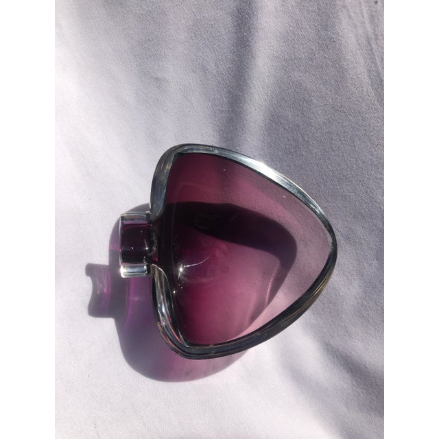 1970's Murano Purple Club Shaped Ashtray For Sale In Dallas - Image 6 of 10