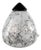 Postmodern Murano Glass Pendant Lamp with Black Tip, 1980s For Sale