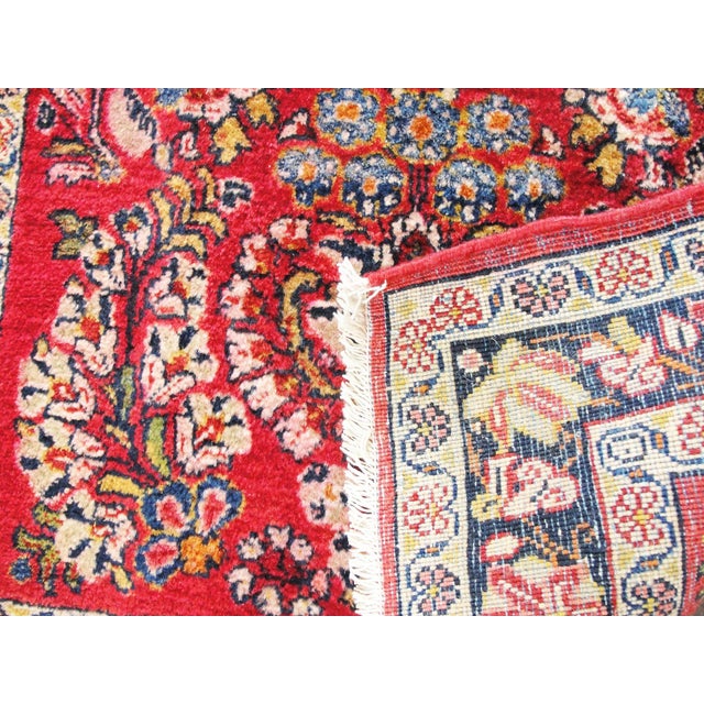 Textile Antique Persian Sarouk Runner For Sale - Image 7 of 9