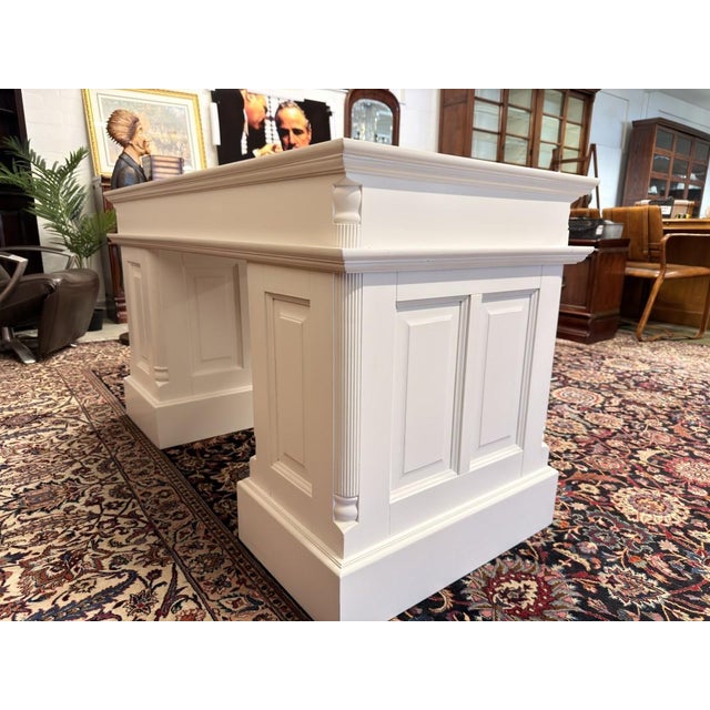 Black English Chesterfield Desk in White For Sale - Image 8 of 18