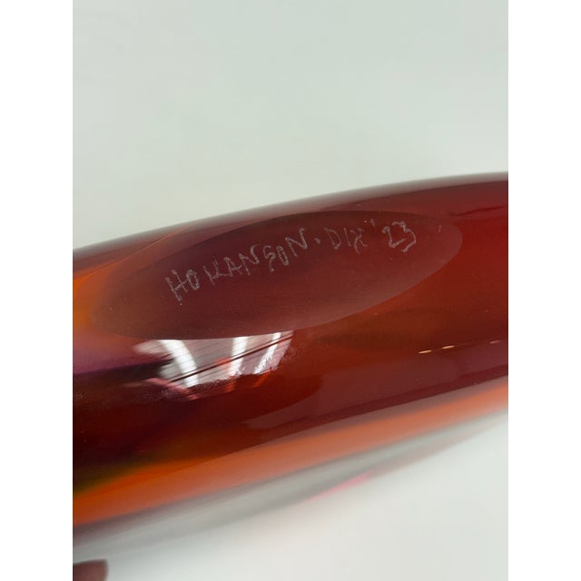 Bengt Hokanson & Trefny Dix Art Glass Vase For Sale - Image 9 of 12
