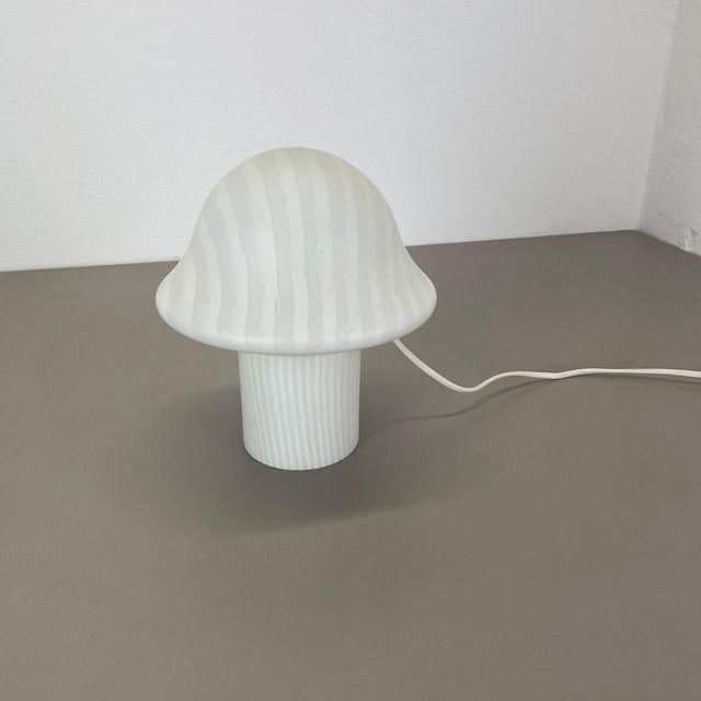 Glass Mushroom Zebrano Desk Light from Peill & Putzler, Germany, 1970s For Sale - Image 3 of 18