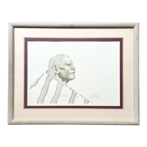 1970s Rudy Montoya “The Healer” Framed & Singed Large Lithograph Print