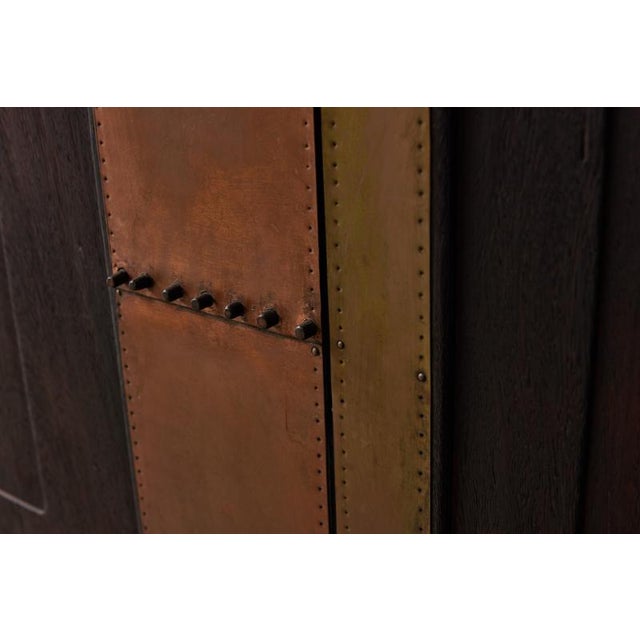 1980s Nerone Ceccarelli, Large Abstract Sculpture: SC3, 1983, Brass, Copper & Wood For Sale - Image 5 of 16