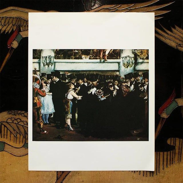 The School of Paris 1977 After Edouard Manet "Le Bal De L'Opera", Vintage Full-Color Print For Sale - Image 3 of 6