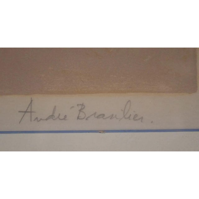Paper Andre Brasilier - Pont Des Arts - Limited Editiion French Modernist Print For Sale - Image 7 of 8