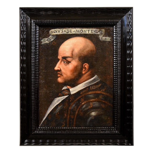 Tuscan Artist, Portrait of Soldier Niccolò Orsini, 1580, Oil on Canvas For Sale