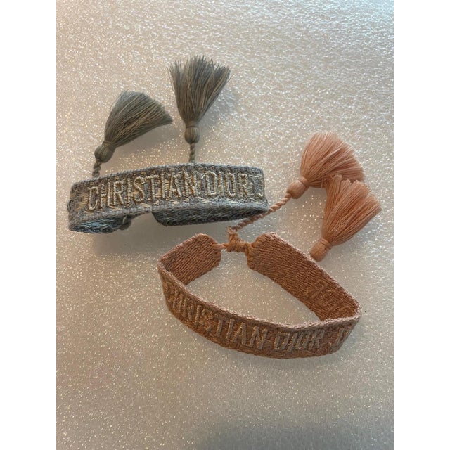 Textile Jadior Bracelets from Christian Dior, Set of 2 For Sale - Image 7 of 7