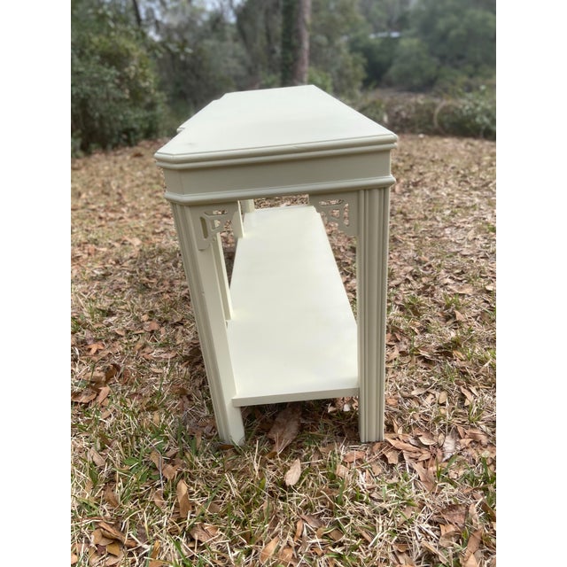 Vintage Lane Console With Fretwork For Sale - Image 9 of 12