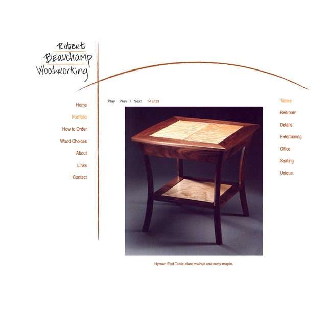 Robert Beauchamp Walnut Curly Maple Side End Tables California Woodworker Artist a Pair For Sale - Image 9 of 12