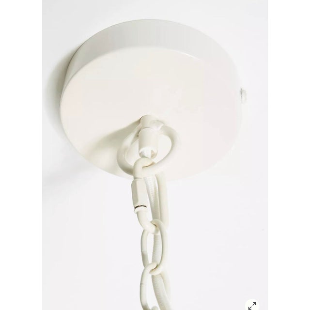 Anthropologie Gardenia Floral Iron Chandelier, 38” Diameter, Off-White, 8-Light For Sale - Image 4 of 5