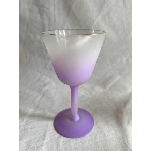 Blendo Vintage Blendo Frosted Ombre Cocktail Glasses- Set of 6 For Sale - Image 4 of 8