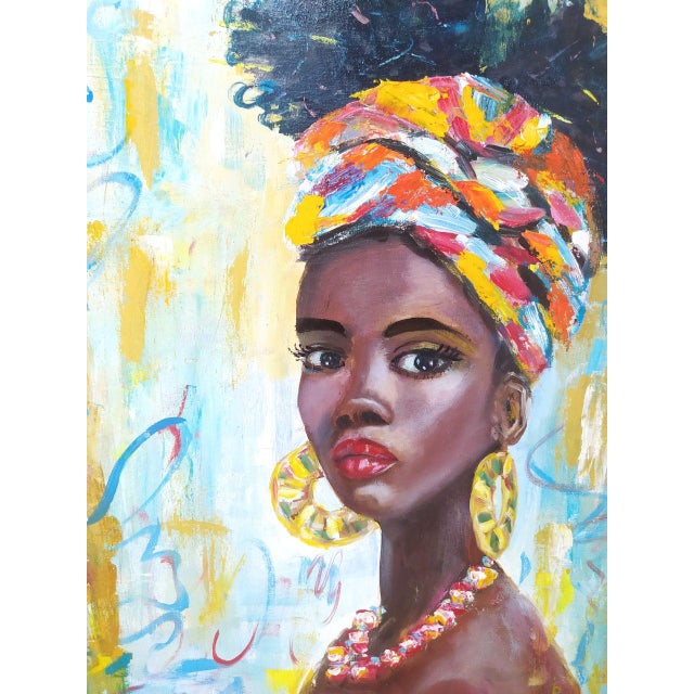 Textile Iryna Kirichenko Woman Impressionism - Original Acryl Painting on Canvas For Sale - Image 7 of 8