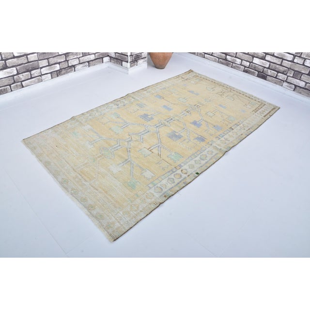 Textile One. A Kind Vintage Area Carpet For Sale - Image 7 of 10