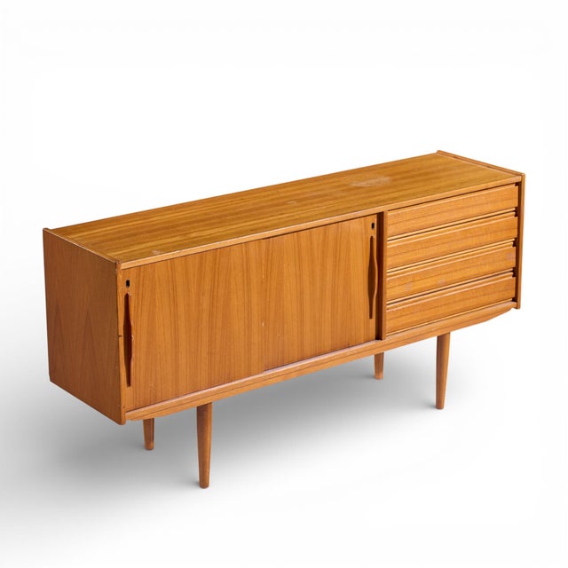 Omann Jun Style Mid Century Danish Teak Credenza For Sale - Image 9 of 9