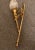 Mid 20th Century Maison Arlus Bronze Sconce Hand Holding Torch & Flame Glass Shade For Sale - Image 14 of 14