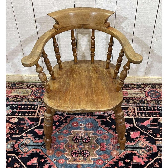 Antique English Rustic Armchair in Elm and Beech, 1800s For Sale - Image 16 of 16