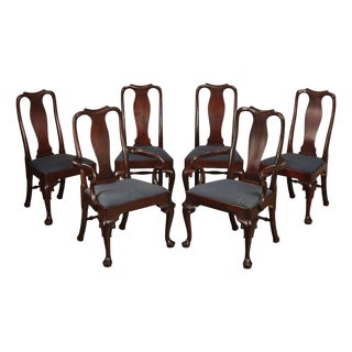 Stickley Colonial Williamsburg Set of Six Mahogany Dining Chairs For Sale