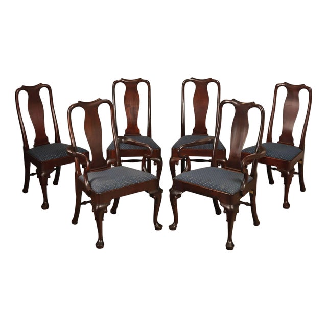 Stickley Colonial Williamsburg Set of Six Mahogany Dining Chairs For Sale