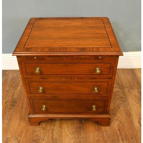 Good quality pair of Georgian Revival bedside chests Also could be described as bachelors chests as they feature a...