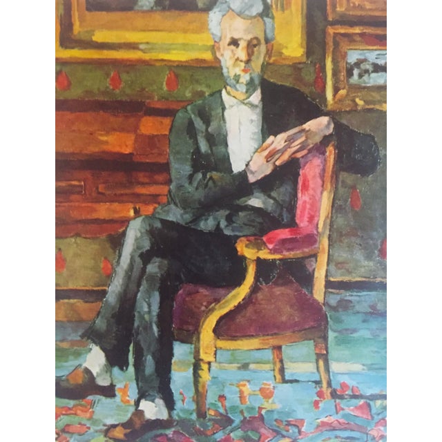 Vintage 1952 Post Impressionist Authentic Lithograph Print " Chocquet Seated " After Paul Cezanne1887 For Sale - Image 4 of 8