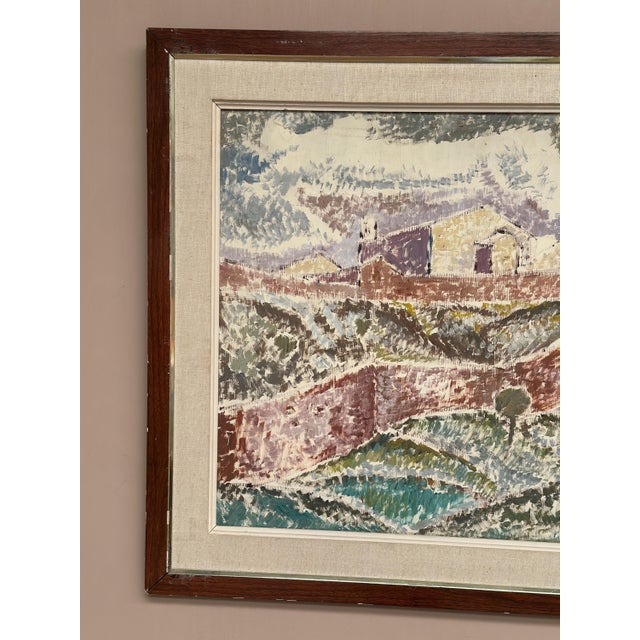 Gösta Nordblad, Landscape with Buildings, 1960s, Oil on Canvas, Framed For Sale - Image 14 of 18