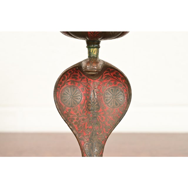 Bronze Enameled Bronze Cobra Snake Candlestick For Sale - Image 8 of 15