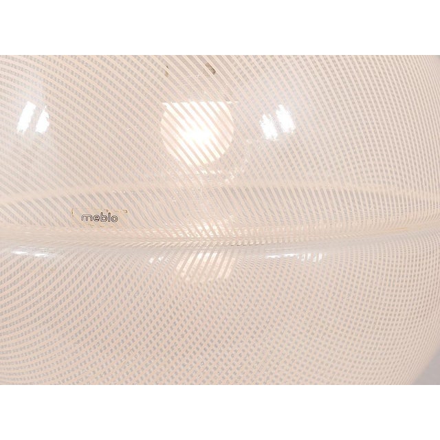 Postmodern Striped Op-Art Globe Pendant Lamp by Guzzini attributed to Meblo, 1970s For Sale - Image 11 of 18