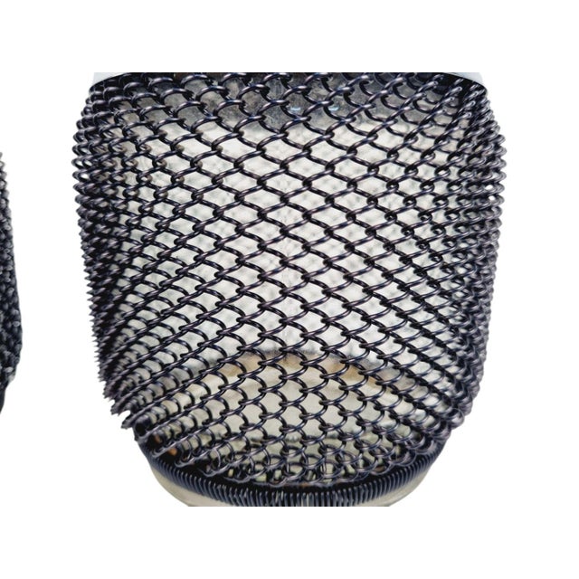 Mid-Century Modern Glass and Metal Ice Bucket, 1970s, Set of 2 For Sale - Image 3 of 12