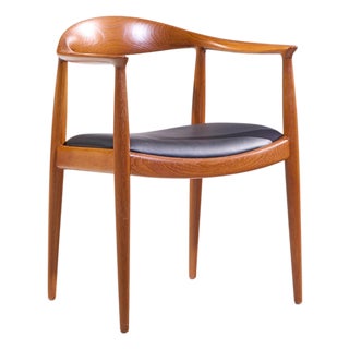 Hans Wegner for Johannes Hansen Mid Century Danish Teak the Chair For Sale