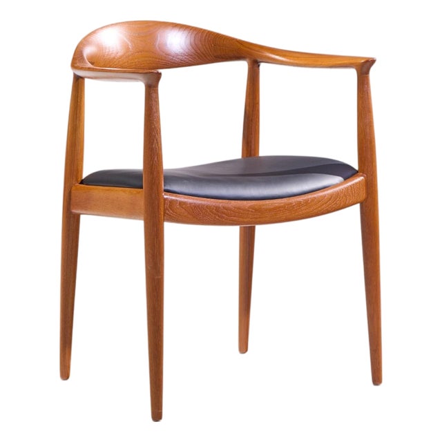 Hans Wegner for Johannes Hansen Mid Century Danish Teak the Chair For Sale