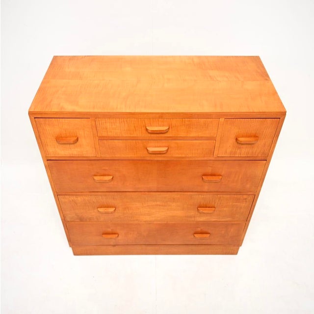 1930s Art Deco Satin Birch Chest of Drawers, 1930 For Sale - Image 5 of 11