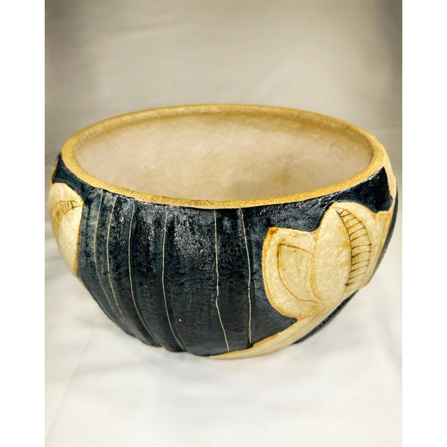Designed by Noomi Backhausen, one of the key figures in Danish studio ceramics of the 1960s, this bowl reflects her...