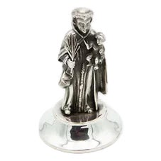 Saint Anthony with Child in Plain Silver For Sale