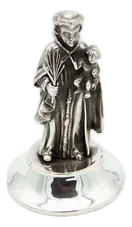 Saint Anthony with Child in Plain Silver