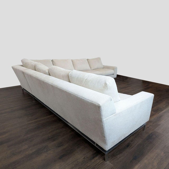 Modern A. Rudin Modern Light Beige Sectional Sofa – Spacious L-Shaped Comfort For Sale - Image 3 of 10