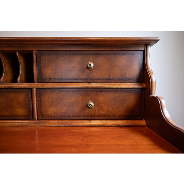 Cinnamon Executive Writing Desk - Perfect for Lawyers or Sole Proprietors For Sale - Image 8 of 13