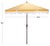 Modern Lucerna 9 Ft Crank Umbrella, Yellow Stripe/Brown Pole For Sale - Image 3 of 9