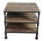 Vintage Solid Elm Wood and Cast Iron End Table From Retired Restoration Hardware Collection (2 Available) For Sale