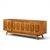 Young Manufacturing Young Manufacturing Mid Century Walnut and Burlwood Sliding Door Credenza and Hutch For Sale - Image 4 of 12