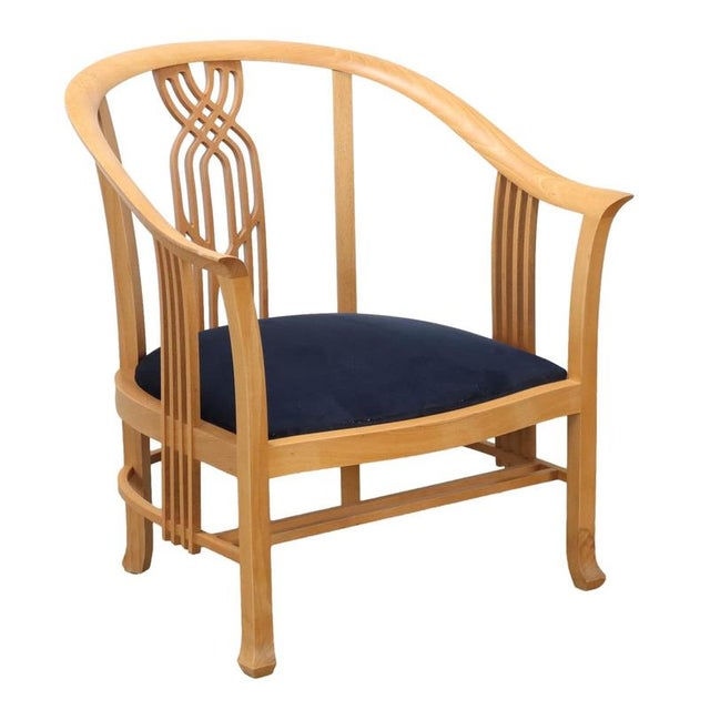 Vintage Giorgetti Armchair in Velvet & Beech, Italy, 1980s For Sale - Image 11 of 11