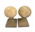 Pair of Vintage Neoclassical Cast Stone Sphere Garden Finials on Pedestal Bases For Sale - Image 4 of 12