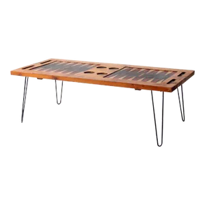 Mid Century Backgammon Game Table Coffee Table