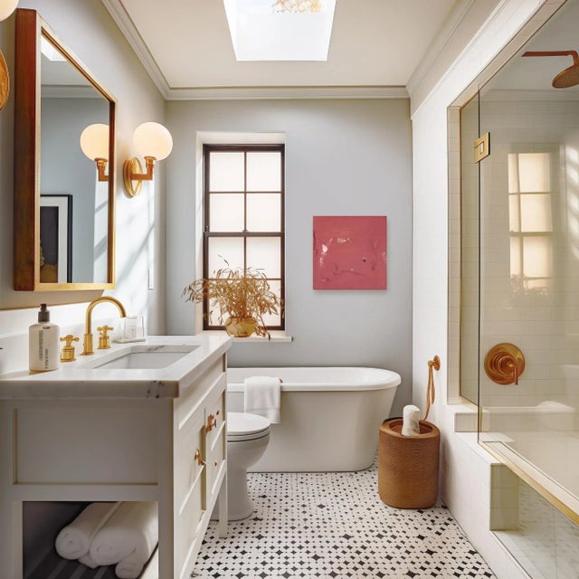 Rose I Prefer the Lights Off - Abstract Dusty Rose Tone Textural Painting on Canvas Original Artwork by Taylour Martin For Sale - Image 8 of 9